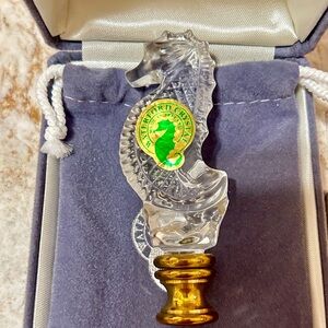 Waterford Crystal Seahorse Finial Made in Ireland.